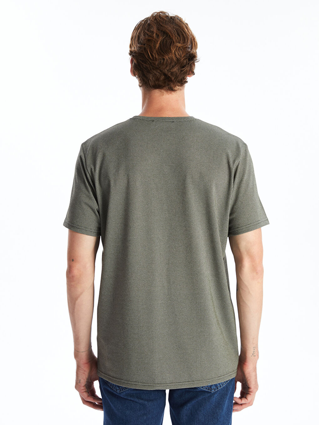 تي شيرت رجالي بكم قصير وكول مدور-3