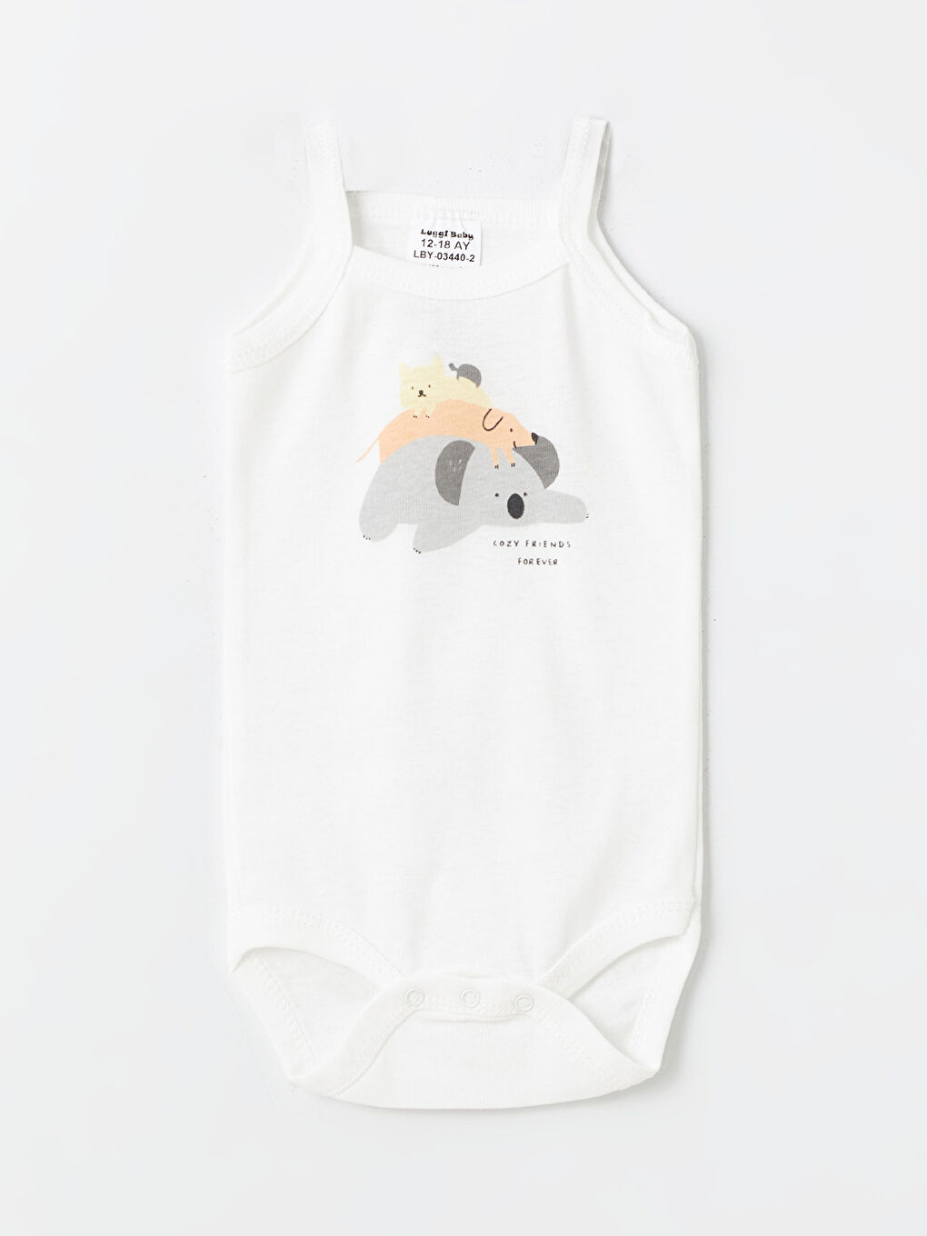 Karışık Bisiklet Yaka Kız Bebek Çıtçıtlı Bodysuit 2'li-1