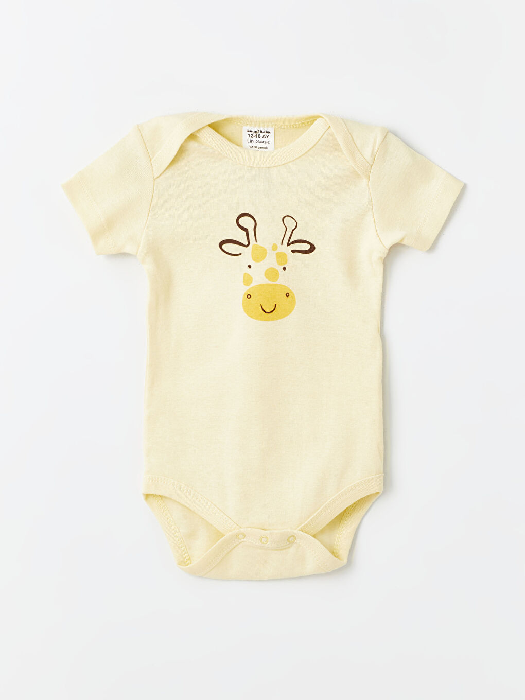 Karışık Bisiklet Yaka Kız Bebek Çıtçıtlı Bodysuit 2'li-1