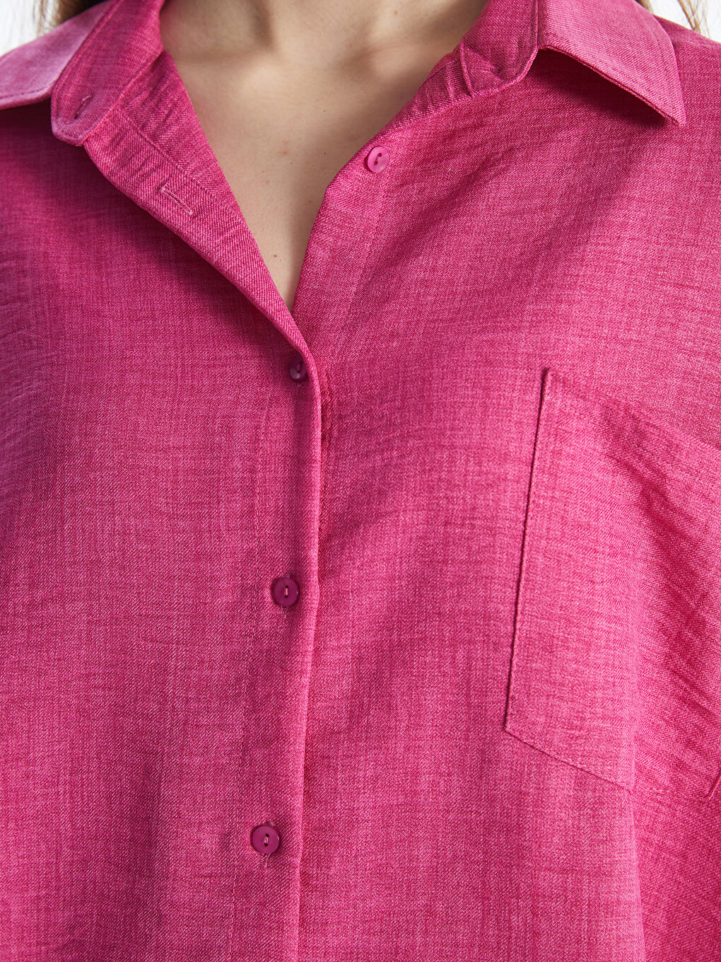 Fuşya Keten Kadın Takım-3