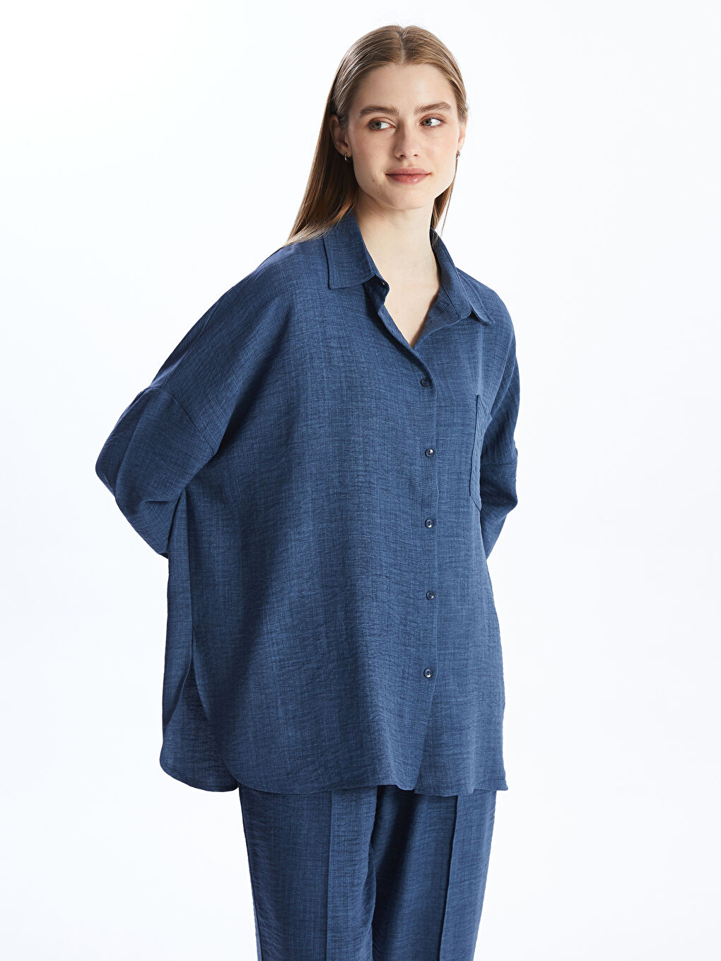 İndigo Keten Kadın Takım-2