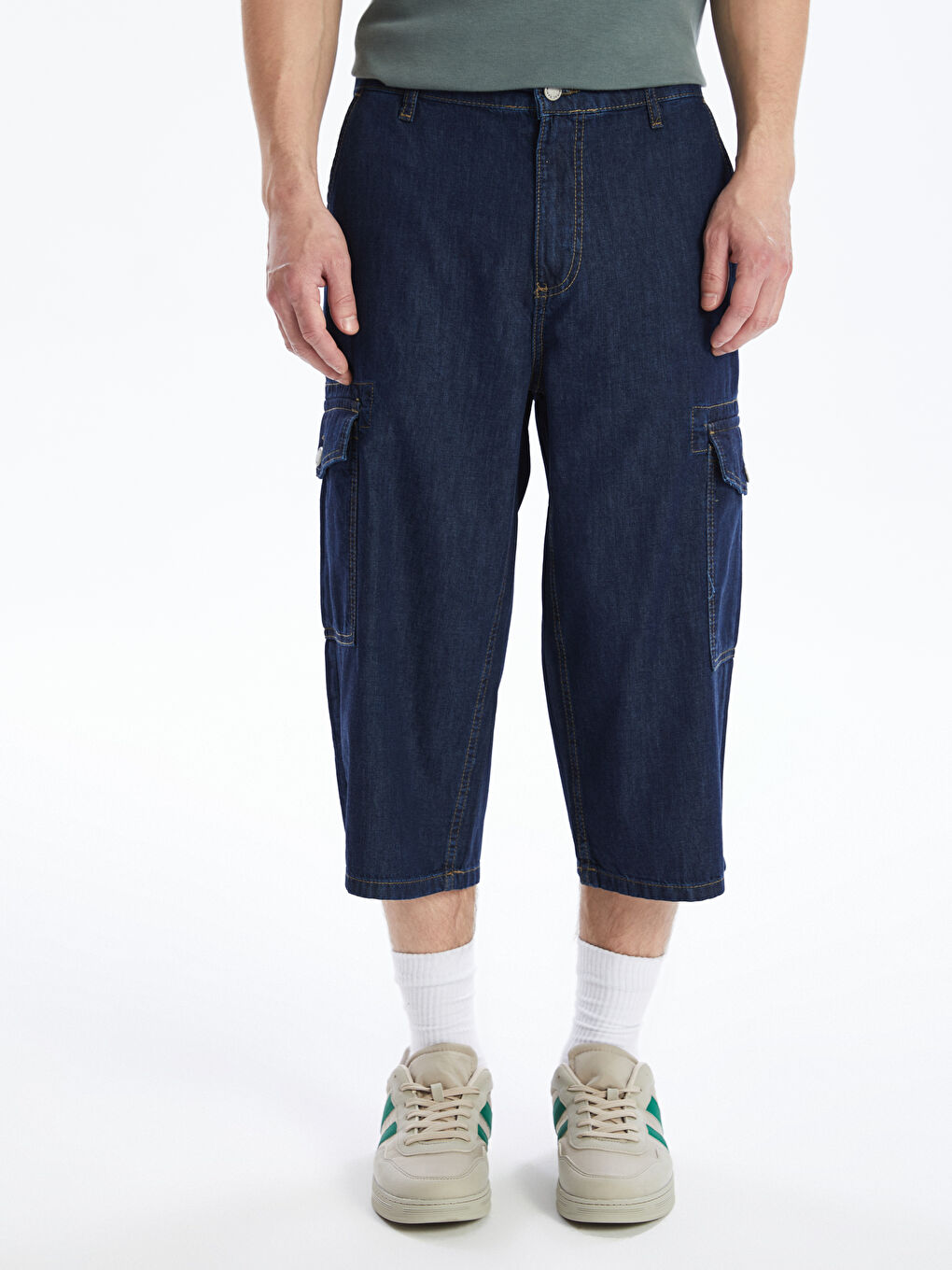 LCW Jeans Indigo Standart Kalıp Erkek Jean Bermuda - 2