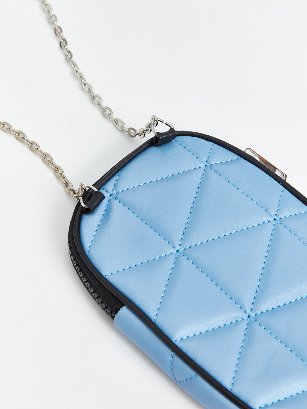 Mavi Kapitone Desenli Kadın Omuz Çantası-2