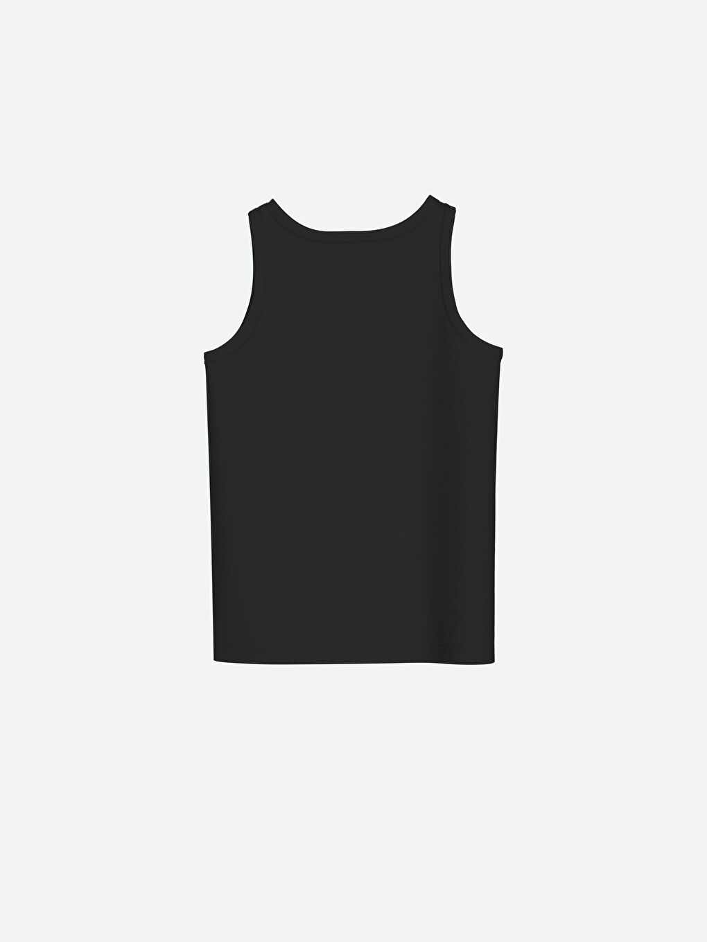 Siyah Bisiklet Yaka Erkek Çocuk Atlet-1