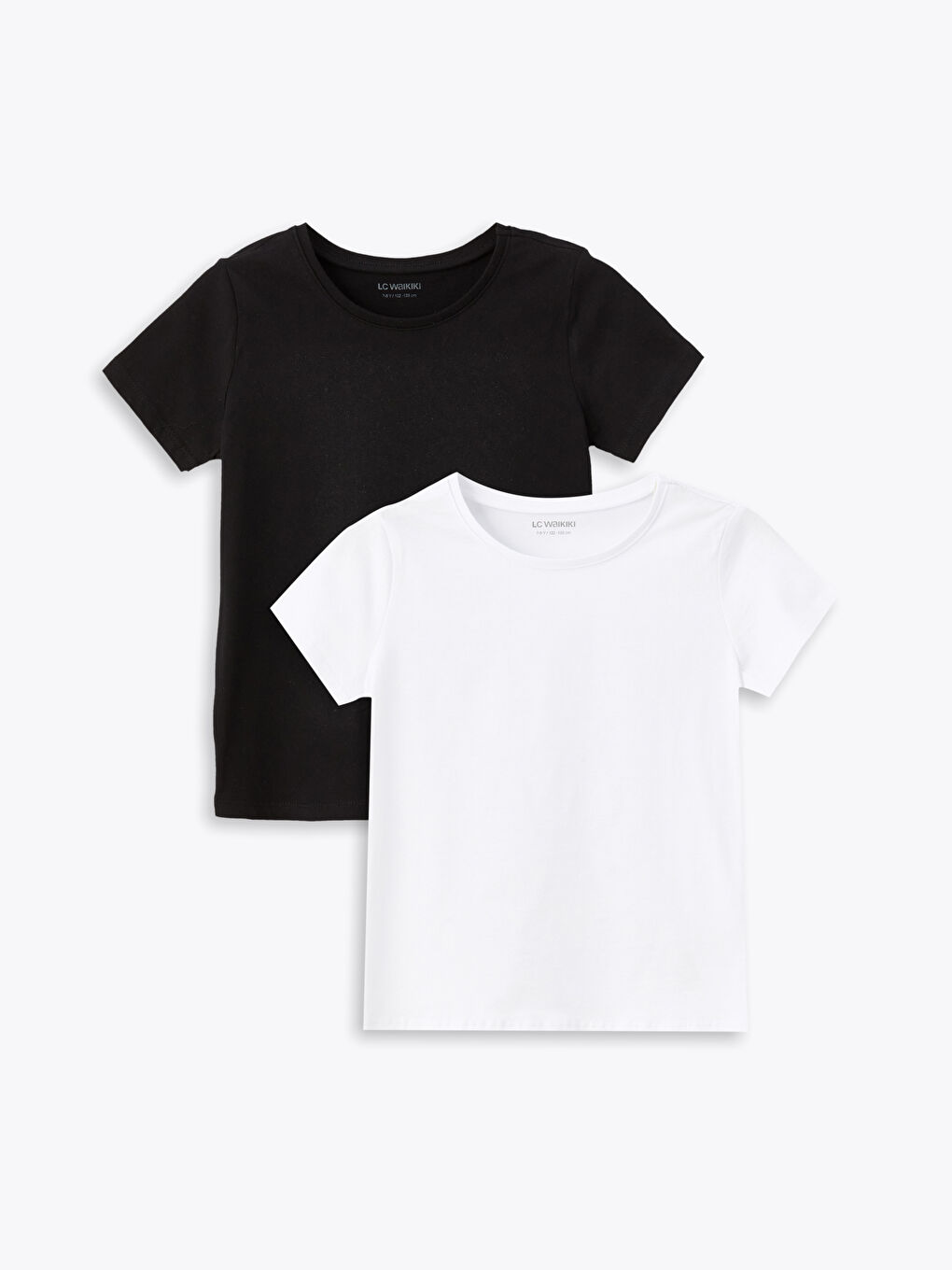Crew Neck Basic Short Sleeve Girls' T-Shirt, Pack of 2 -S4M060Z4-Q6K