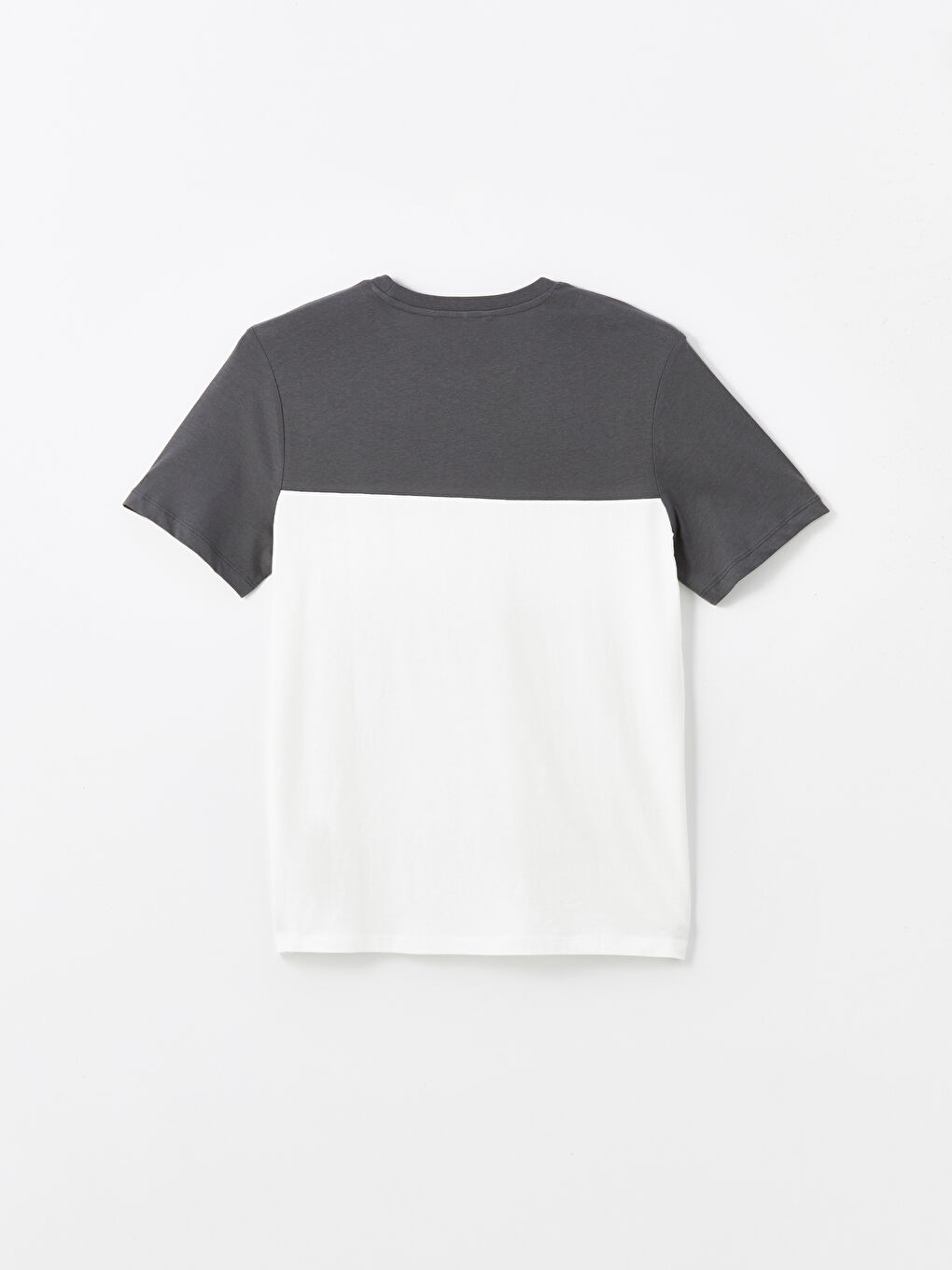 Antrasit Bisiklet Yaka Kısa Kollu Baskılı Erkek Tişört-5