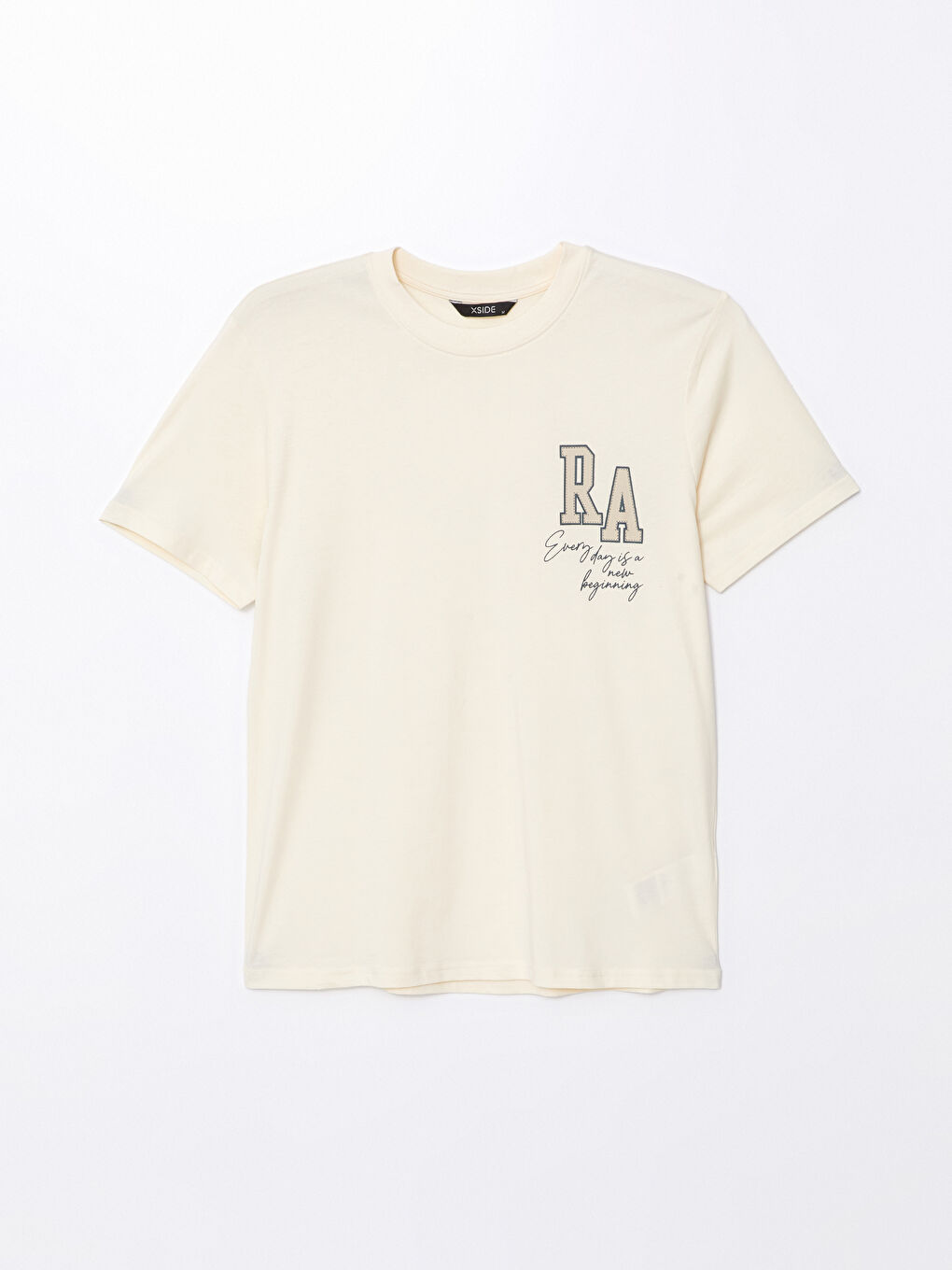 მრგვალი საყელო მოკლე სახელო ნაბეჭდი კომბინირებული ბამბის მამაკაცის მაისური-4