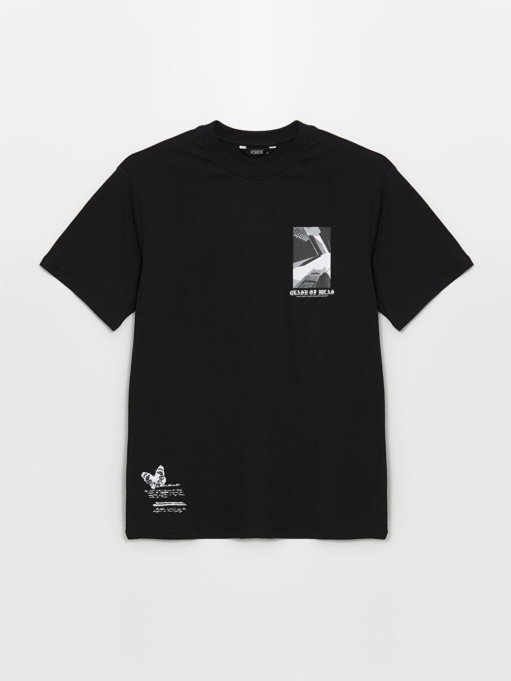 Crew Neck Short Sleeve Printed Combed Cotton Men's T-shirt -S4M187Z8-CVL
