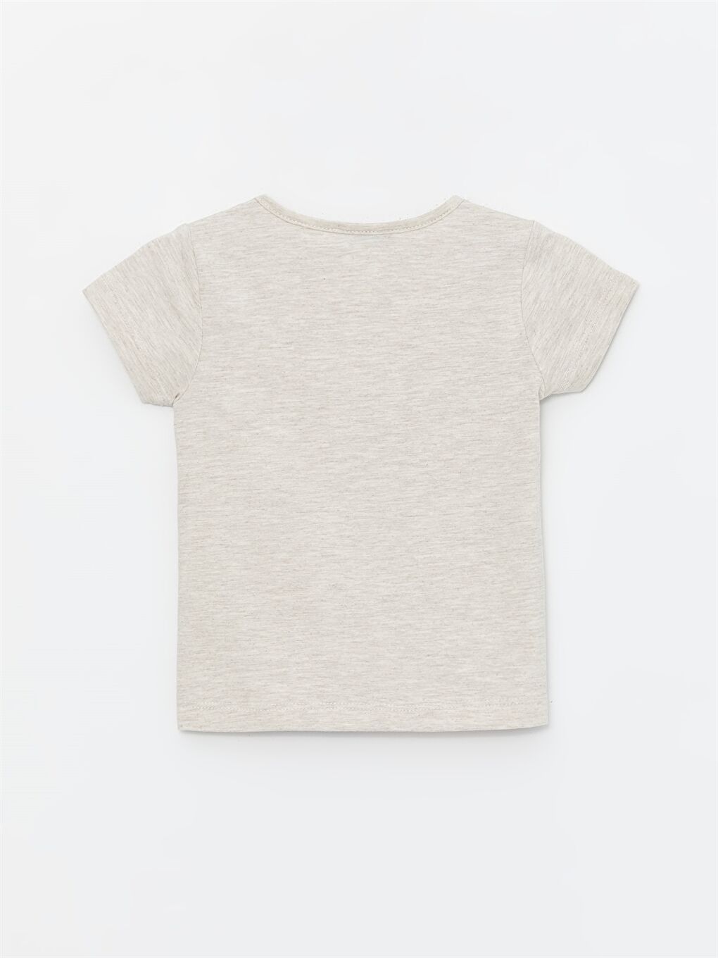 Bej Bisiklet Yaka Kız Bebek Tişört-2