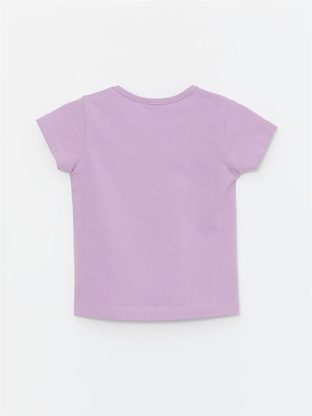 Lila Bisiklet Yaka Kız Bebek Tişört-2