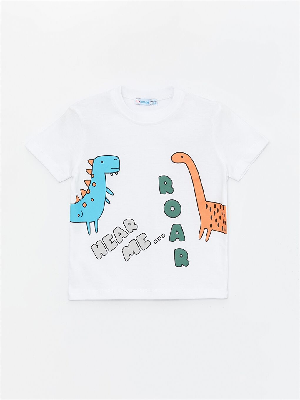 Haki Bisiklet Yaka Erkek Bebek Tişört ve Şort 2'li-2