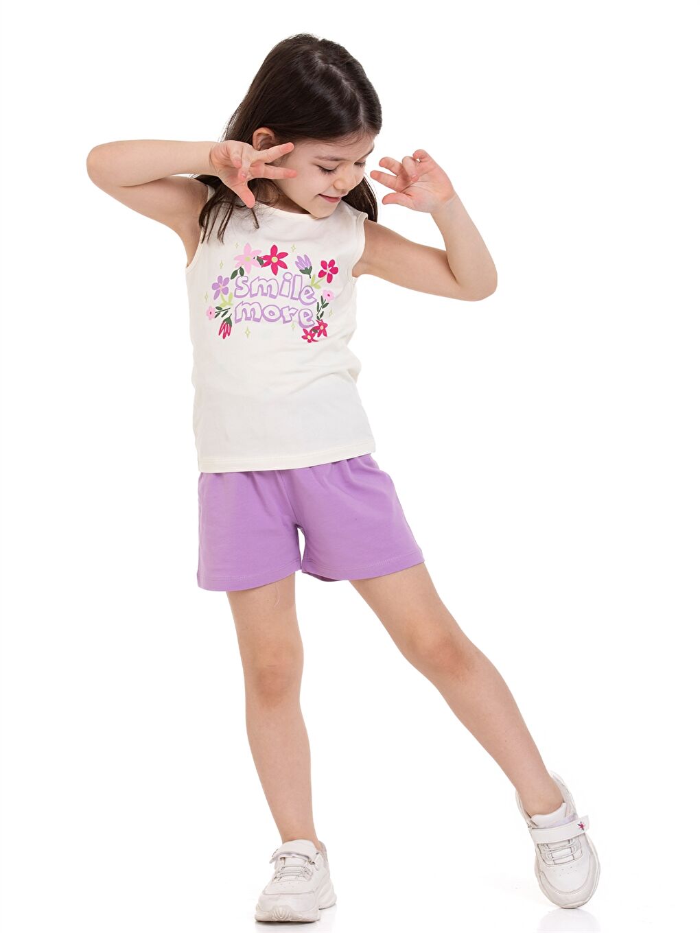 Myhanne Lila Bisiklet Yaka Kız Bebek Pijama Takımı - 6