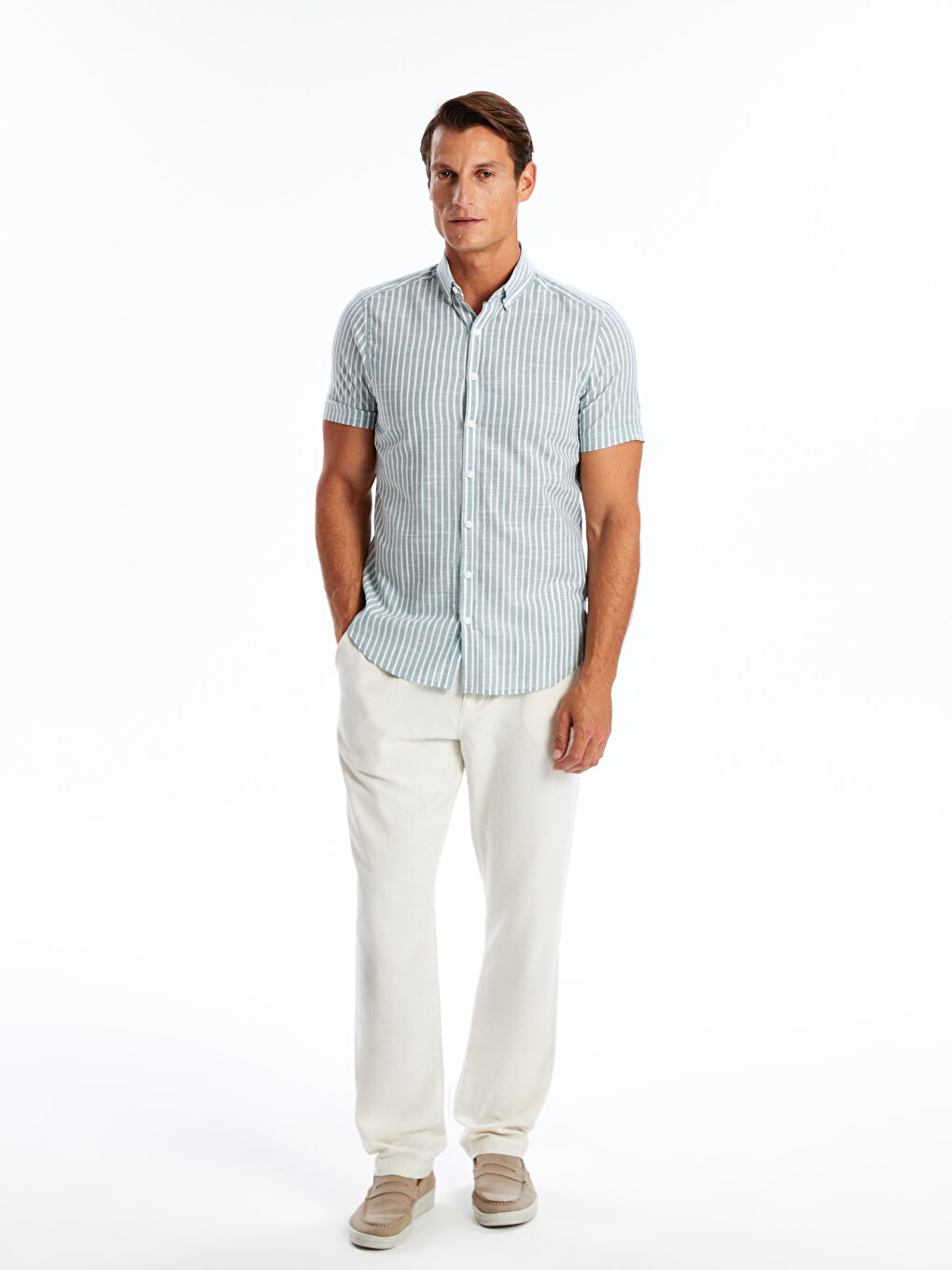 Regular Fit Striped Men's Shirt-1