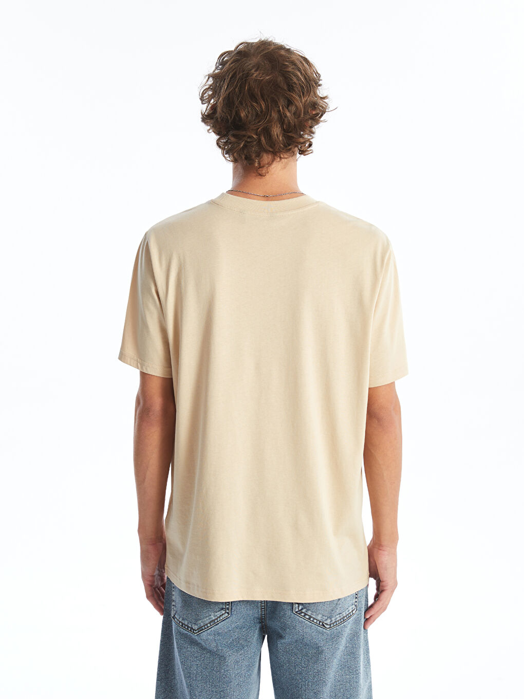 Футболка Мужская с Круглым Вырезом, Коротким Рукавом, С Принтом, Из Гребенного Хлопка-3