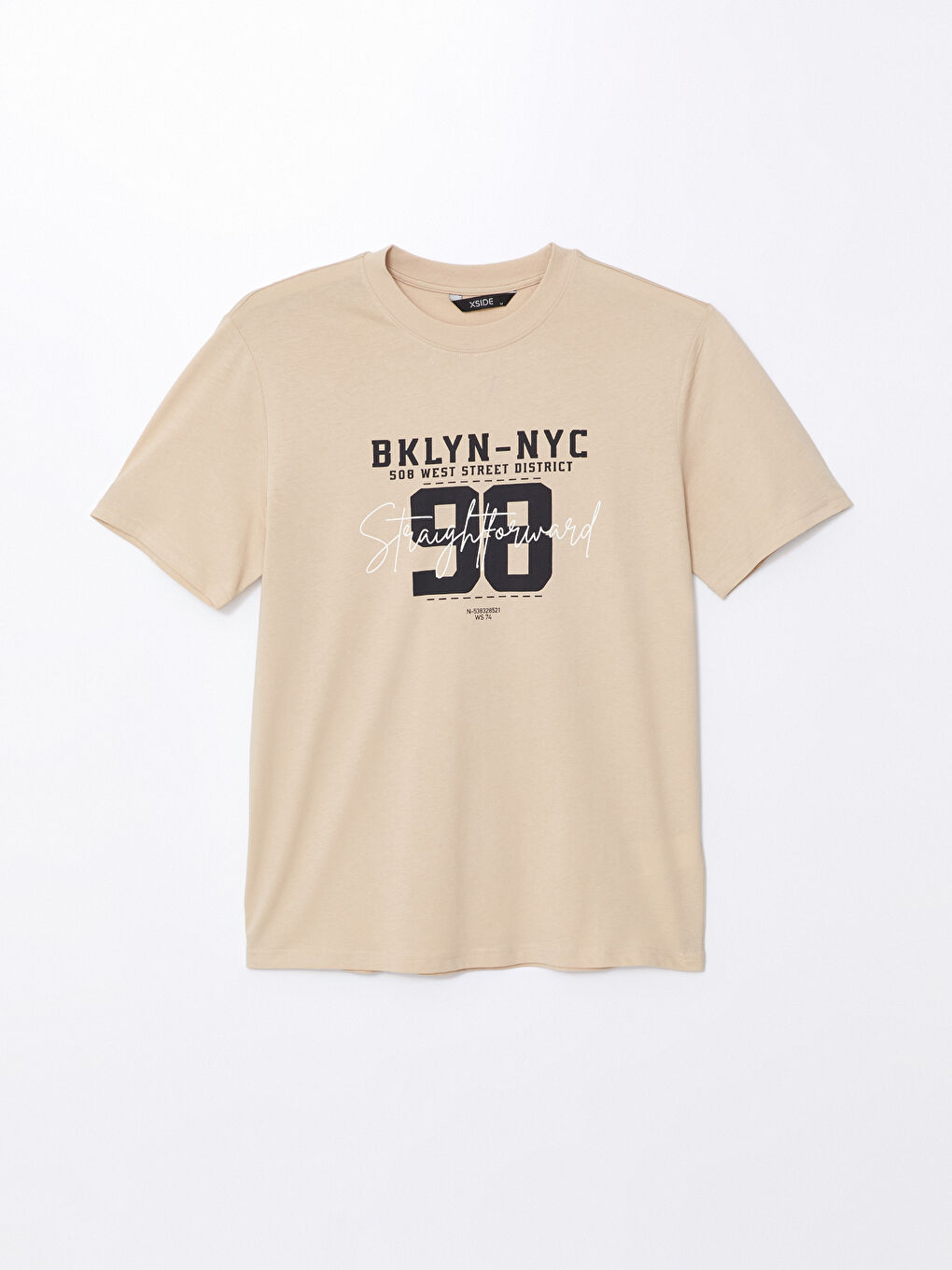 Футболка Мужская с Круглым Вырезом, Коротким Рукавом, С Принтом, Из Гребенного Хлопка-4