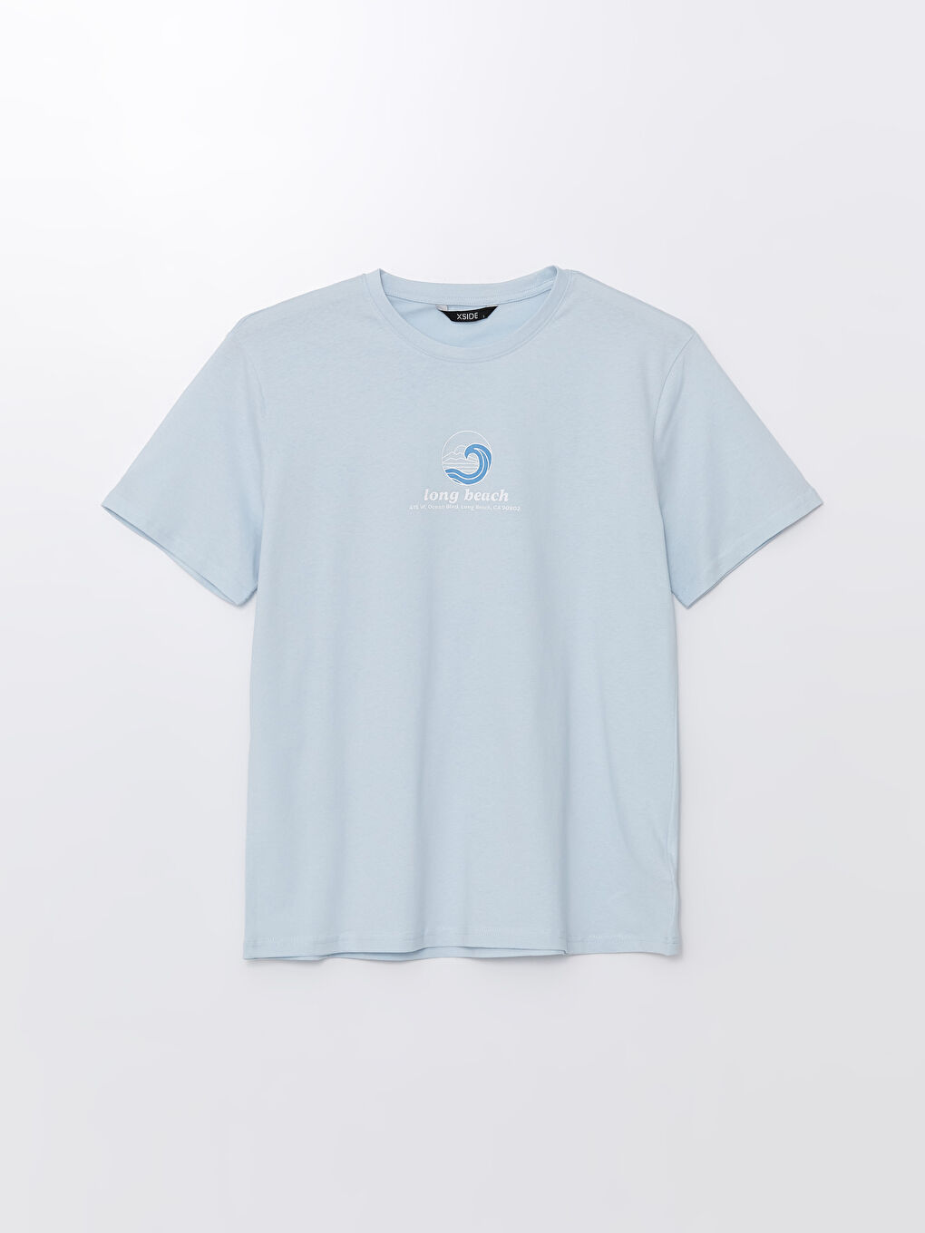 მრგვალი საყელო მოკლე სახელო ნაბეჭდი კომბინირებული ბამბის მამაკაცის მაისური-5