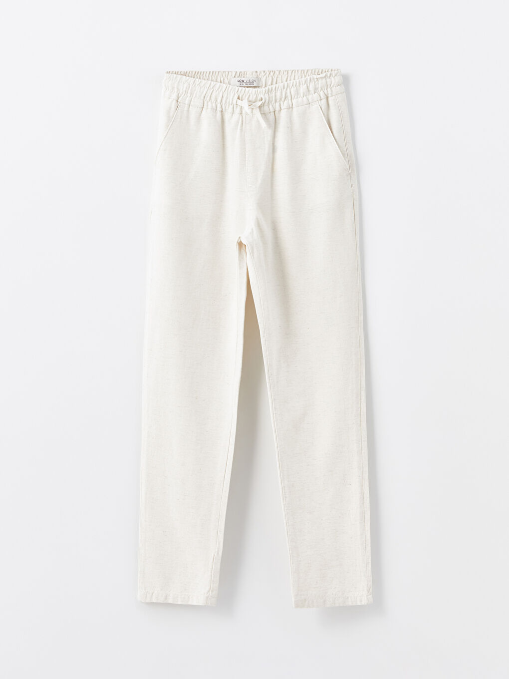 LCW Vision Elasticated Waist Linen Blend Boys' Trousers -S4M293Z4-FWZ