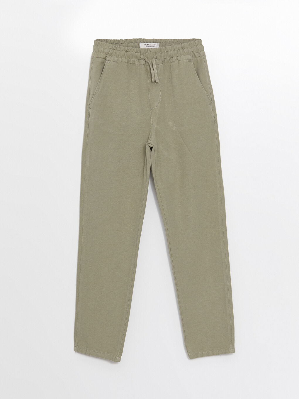Elasticated Waist Linen Blend Boys' Trousers -S4M293Z4-GNZ
