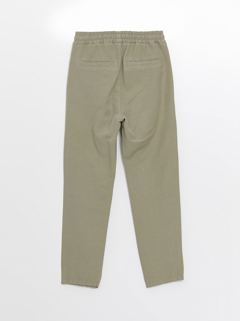 Elasticated Waist Linen Blend Boys' Trousers -S4M293Z4-GNZ