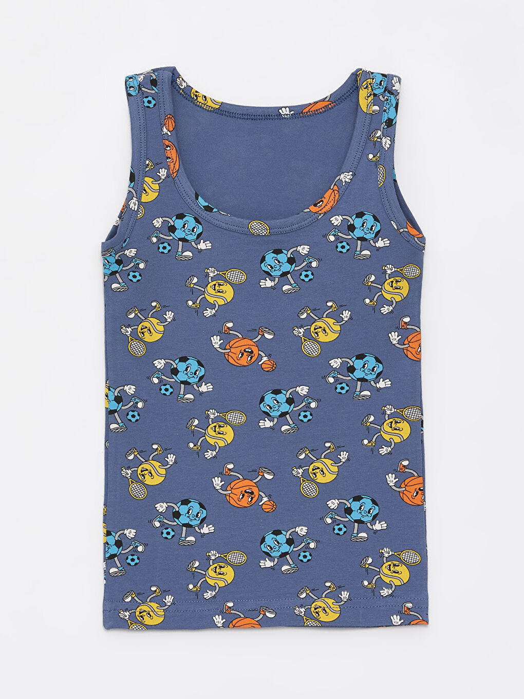 İndigo Bisiklet Yaka Desenli Erkek Bebek İç Giyim Takım-1