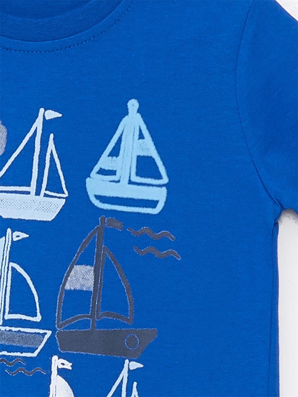 Mavi Bisiklet Yaka Erkek Bebek Tişört-1