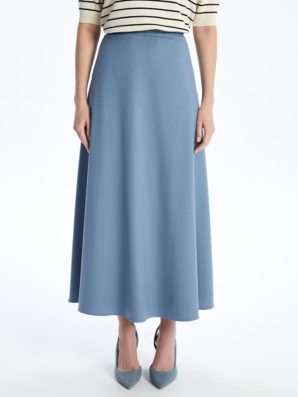 Women's Elastic Waist Regular Skirt -S4M423Z8-YKB