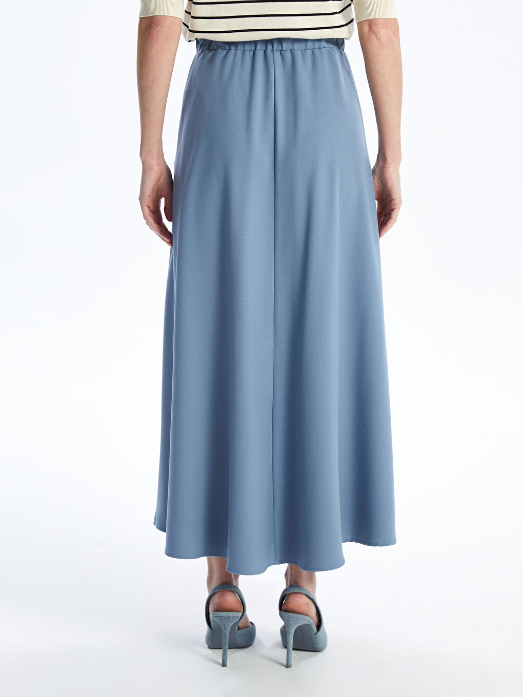 Women's Elastic Waist Regular Skirt -S4M423Z8-YKB