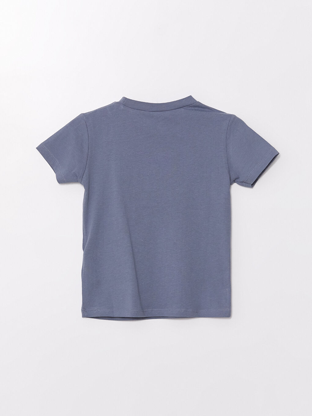 تيشيرت للأولاد الرضع مطبوع بياقة دائرية وكم قصير-2