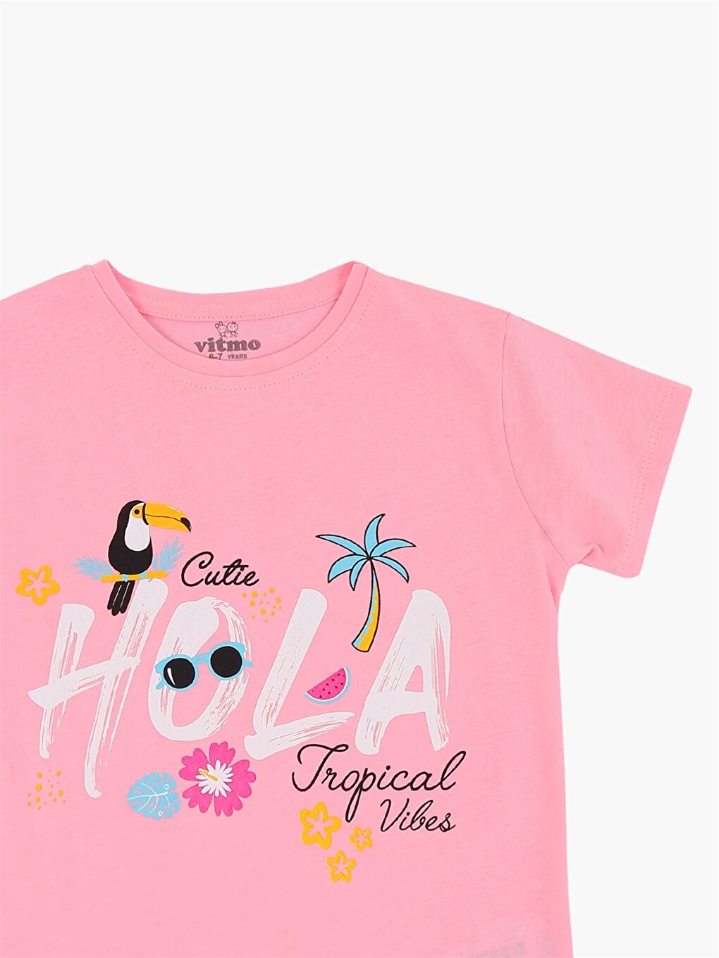 Pembe Bisiklet Yaka Kız Bebek Pijama Takımı-2