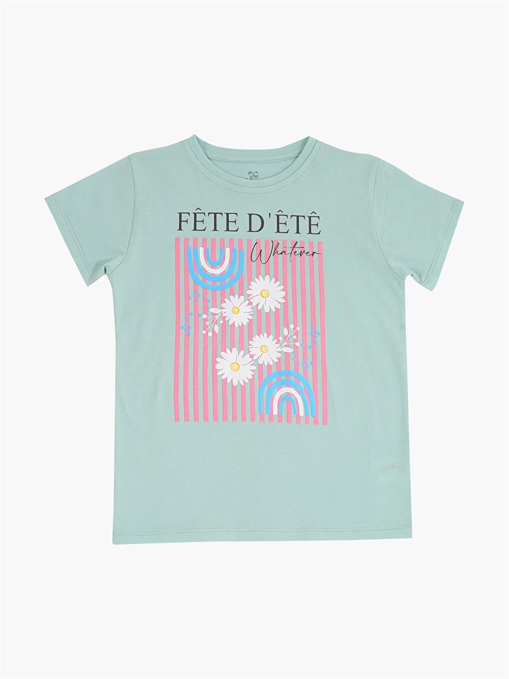 Yeşil Bisiklet Yaka Kız Bebek Pijama Takımı-1