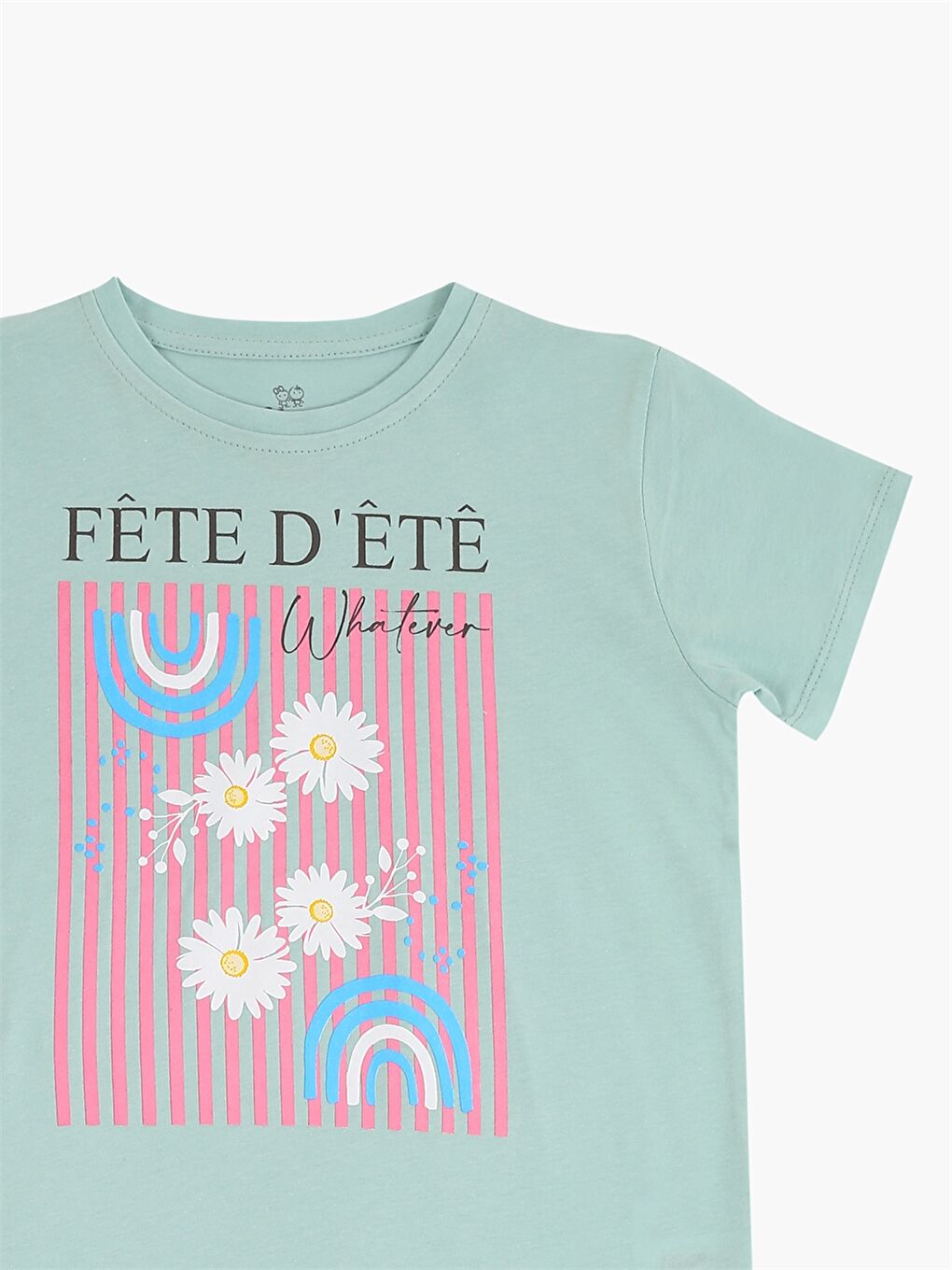 Yeşil Bisiklet Yaka Kız Bebek Pijama Takımı-3