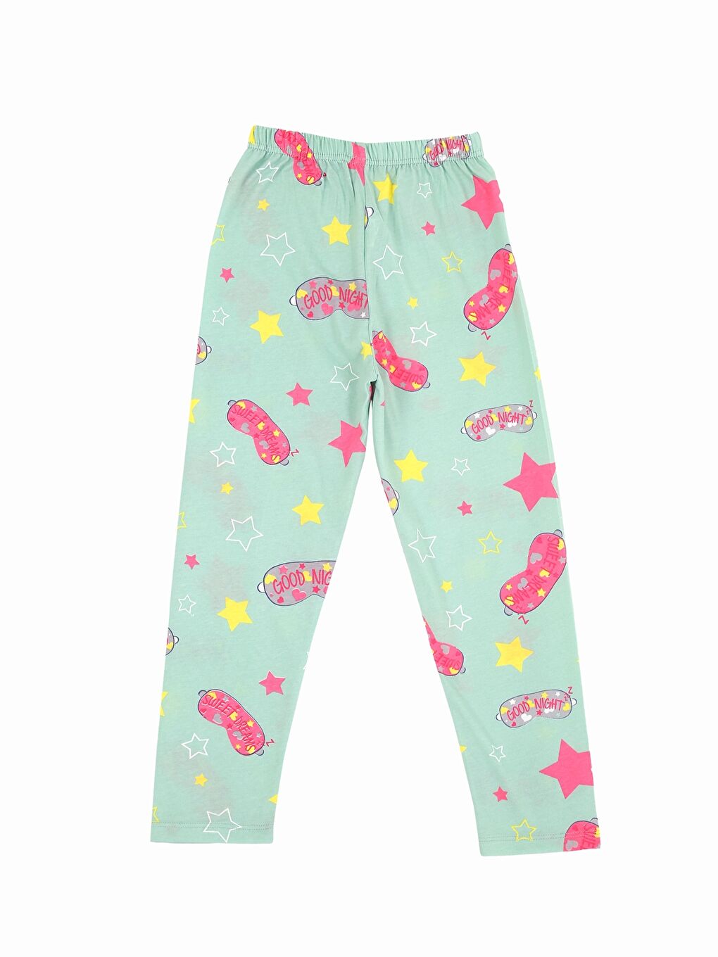 Turuncu Bisiklet Yaka Kız Bebek Pijama Takımı-3