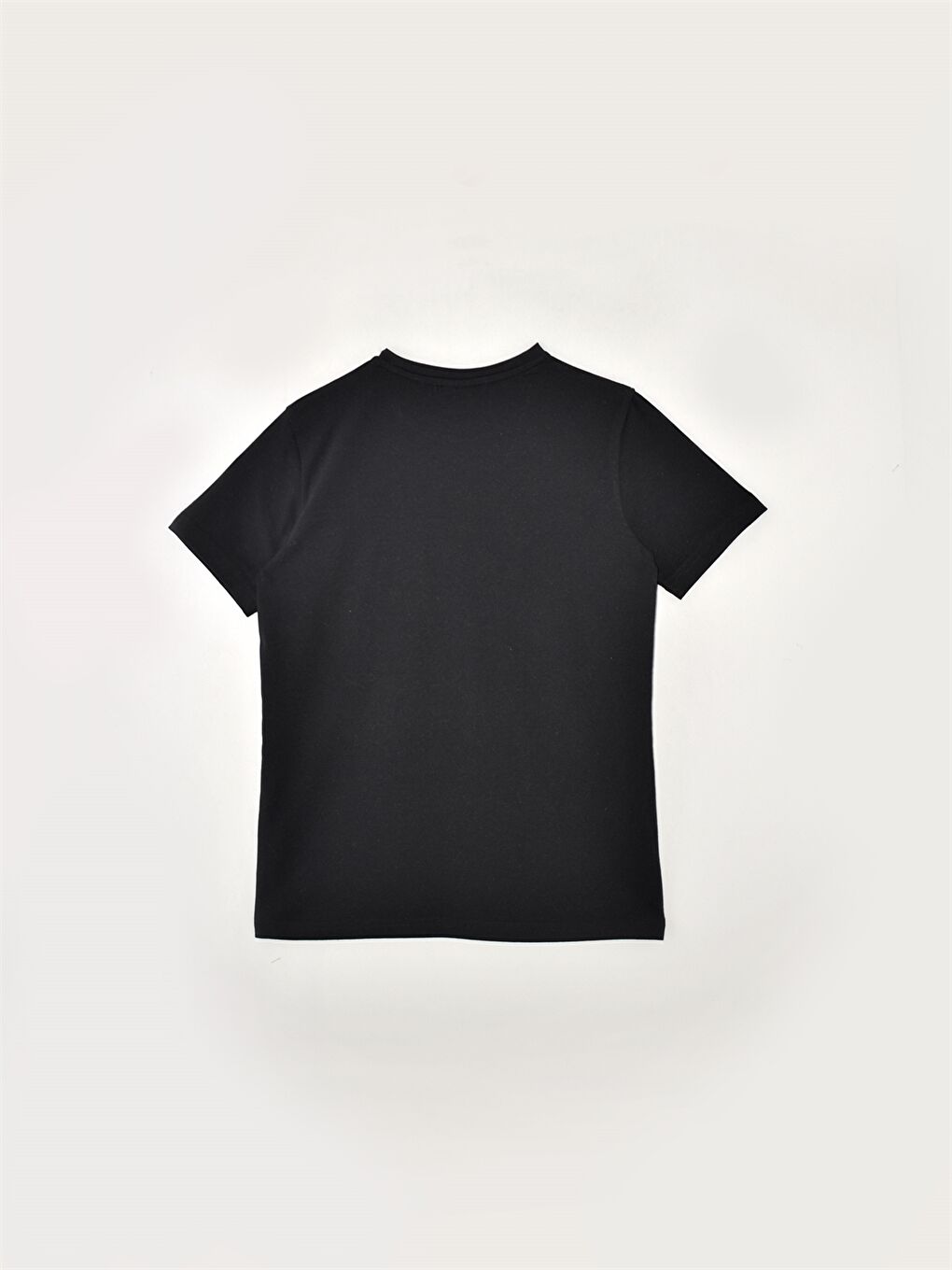 Siyah Bisiklet Yaka Erkek Çocuk Tişört-2