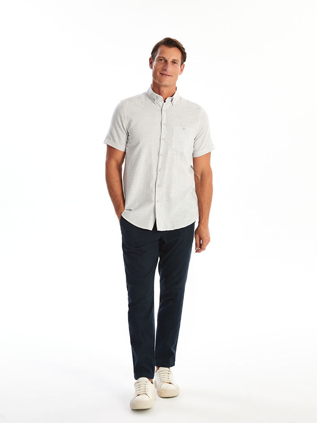 LCWAIKIKI Classic Slim Fit Men's Chino Trousers -S4M655Z8-KN7