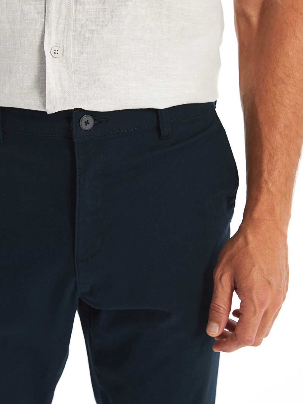 LCWAIKIKI Classic Slim Fit Men's Chino Trousers -S4M655Z8-KN7