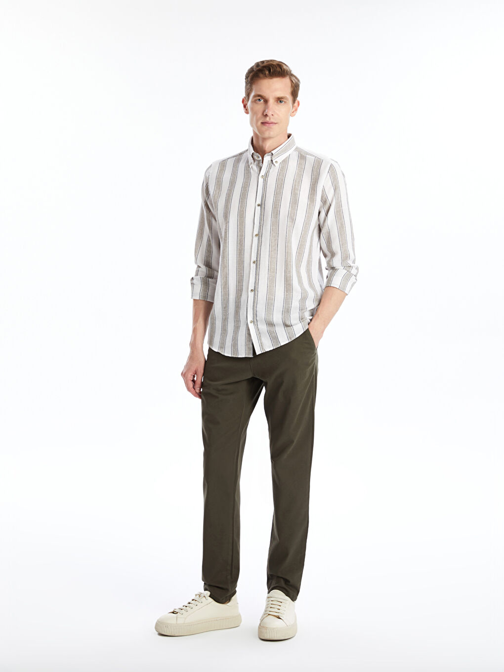 LCWAIKIKI Classic Λεπτή Εφαρμογή Ανδρικά Παντελόνια Chino -S4M655Z8-VDU