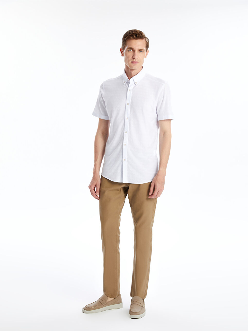 LCWAIKIKI Classic Slim Fit Twill Men's Trousers -S4M656Z8-YB6
