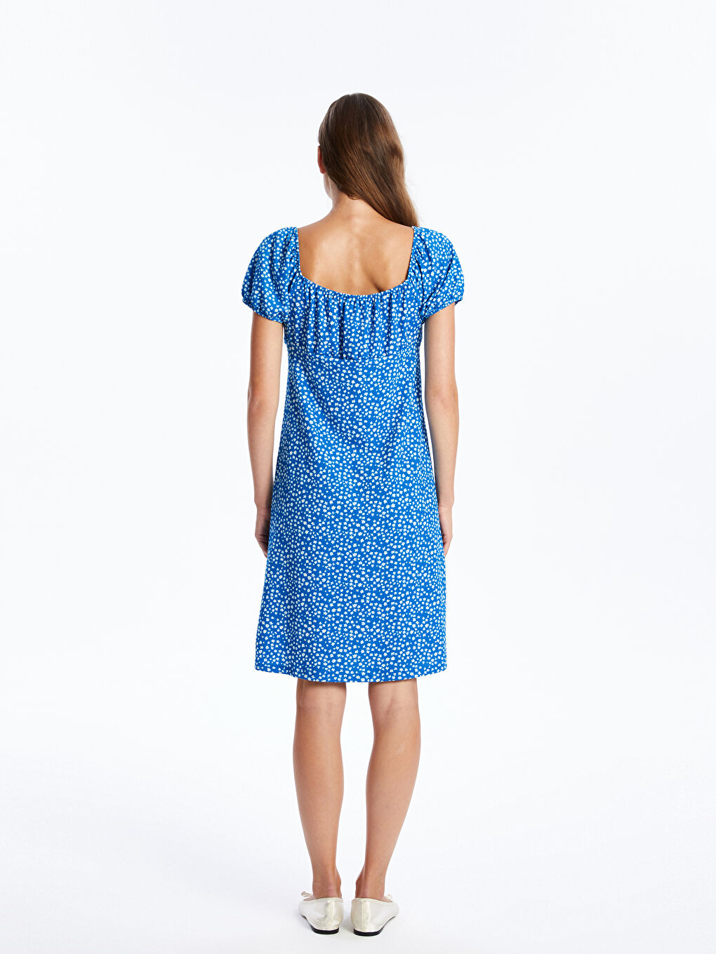 U Neck Floral Short Sleeve Maternity Dress -S4M665Z8-LQQ