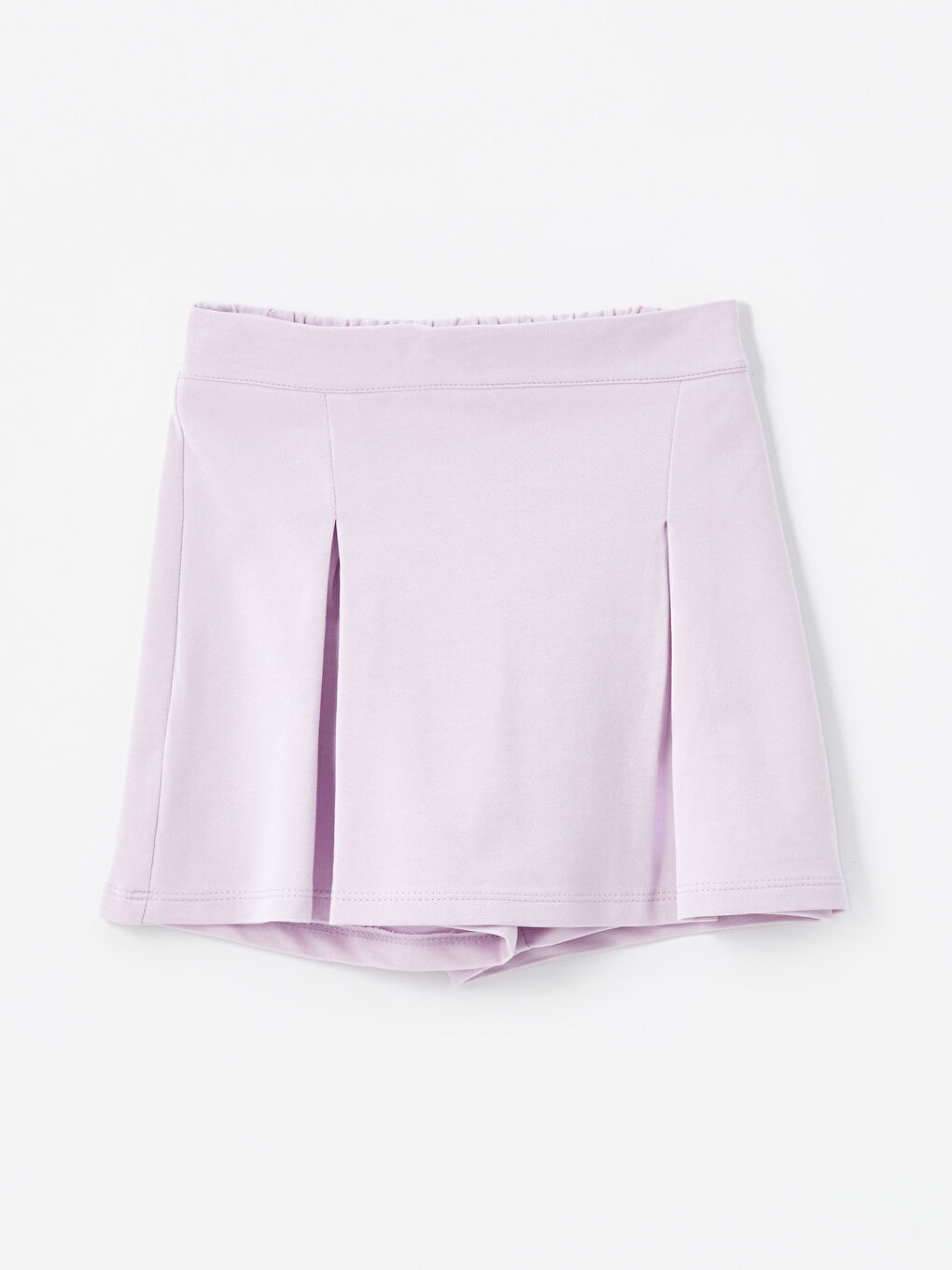 Polo Neck Printed Girl's T-Shirt and Short Skirt -S4M777Z4-R9J