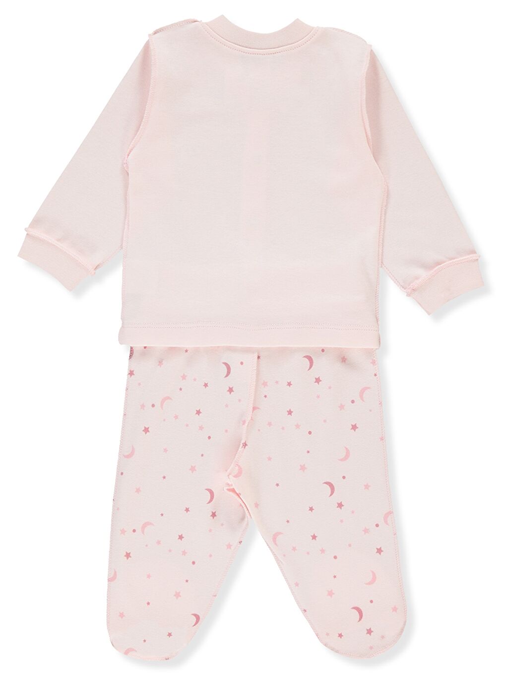 Bebetto Pembe Bisiklet Yaka Kız Bebek Pijama Takımı - 1