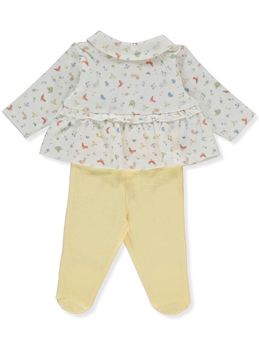 Bebetto Sarı Bebe Yaka Kız Bebek Pijama Takımı - 1