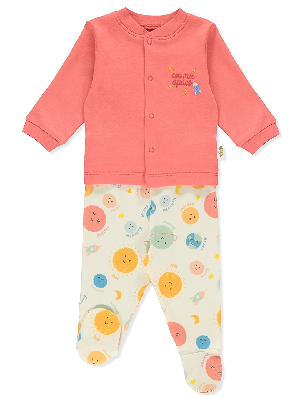 Bebetto Kirmizi Bisiklet Yaka Erkek Bebek Pijama Takımı