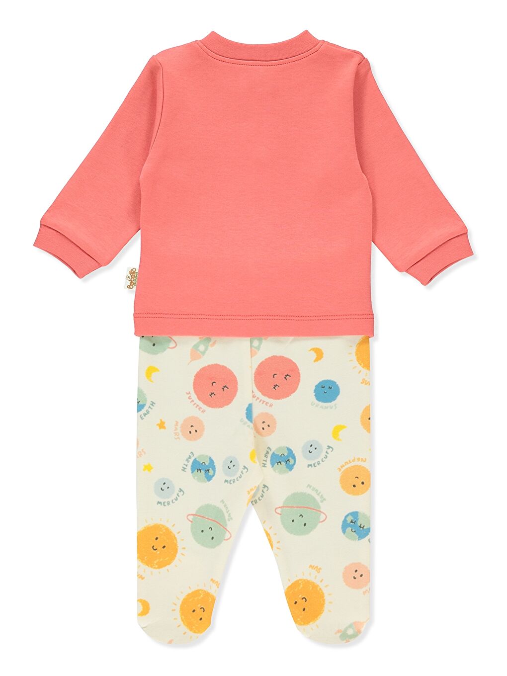 Bebetto Kirmizi Bisiklet Yaka Erkek Bebek Pijama Takımı - 1