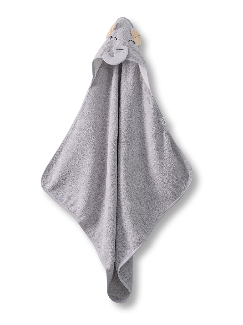 Gri Kapüşonlu Unisex Bebek Bornoz