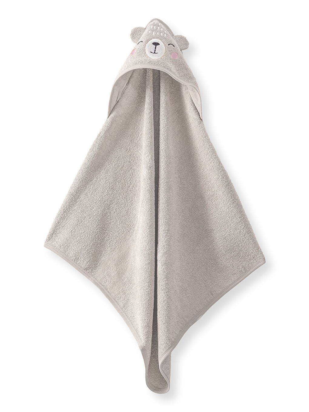 Bej Kapüşonlu Unisex Bebek Bornoz