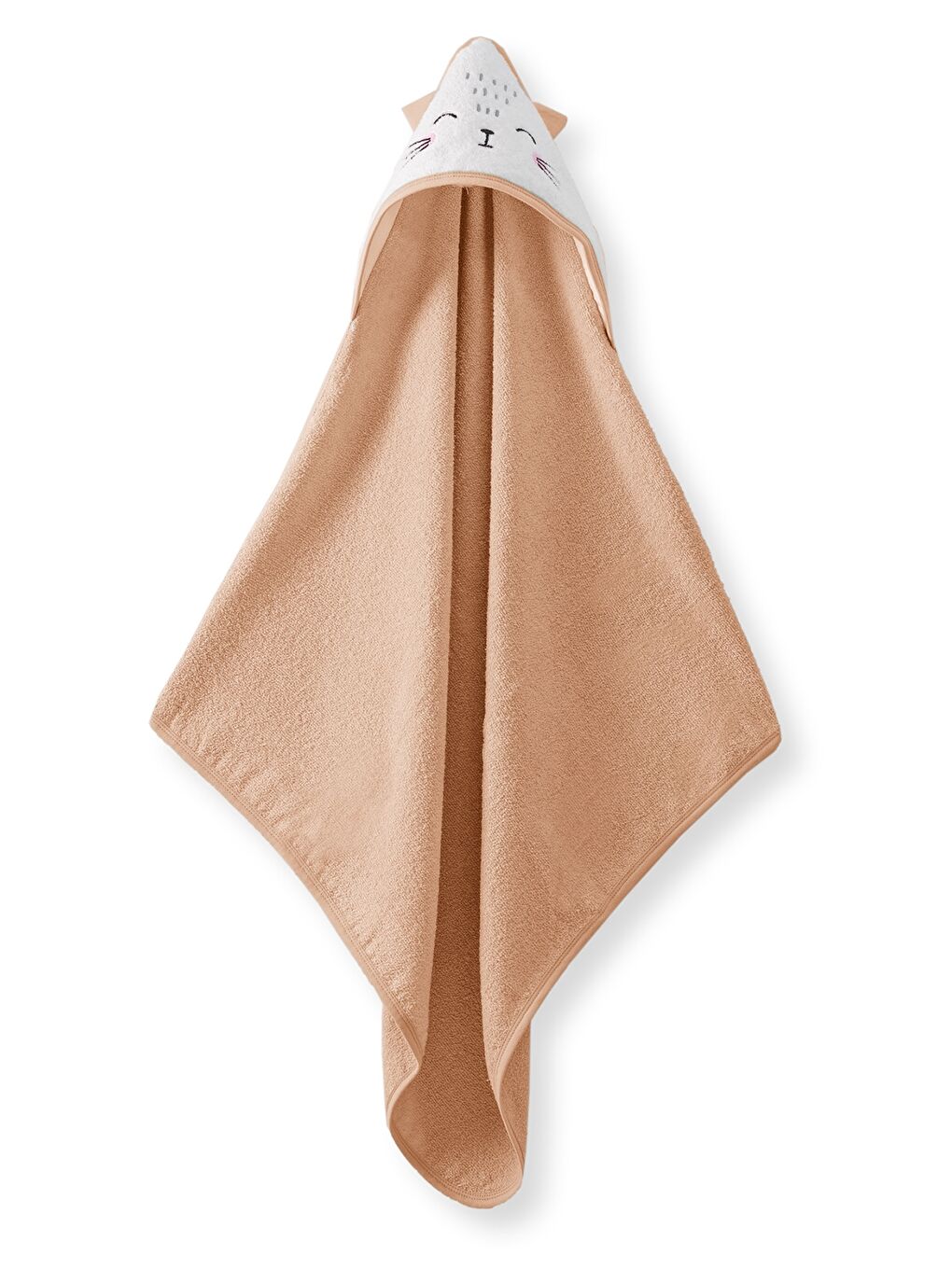 Kahverengi Kapüşonlu Unisex Bebek Bornoz