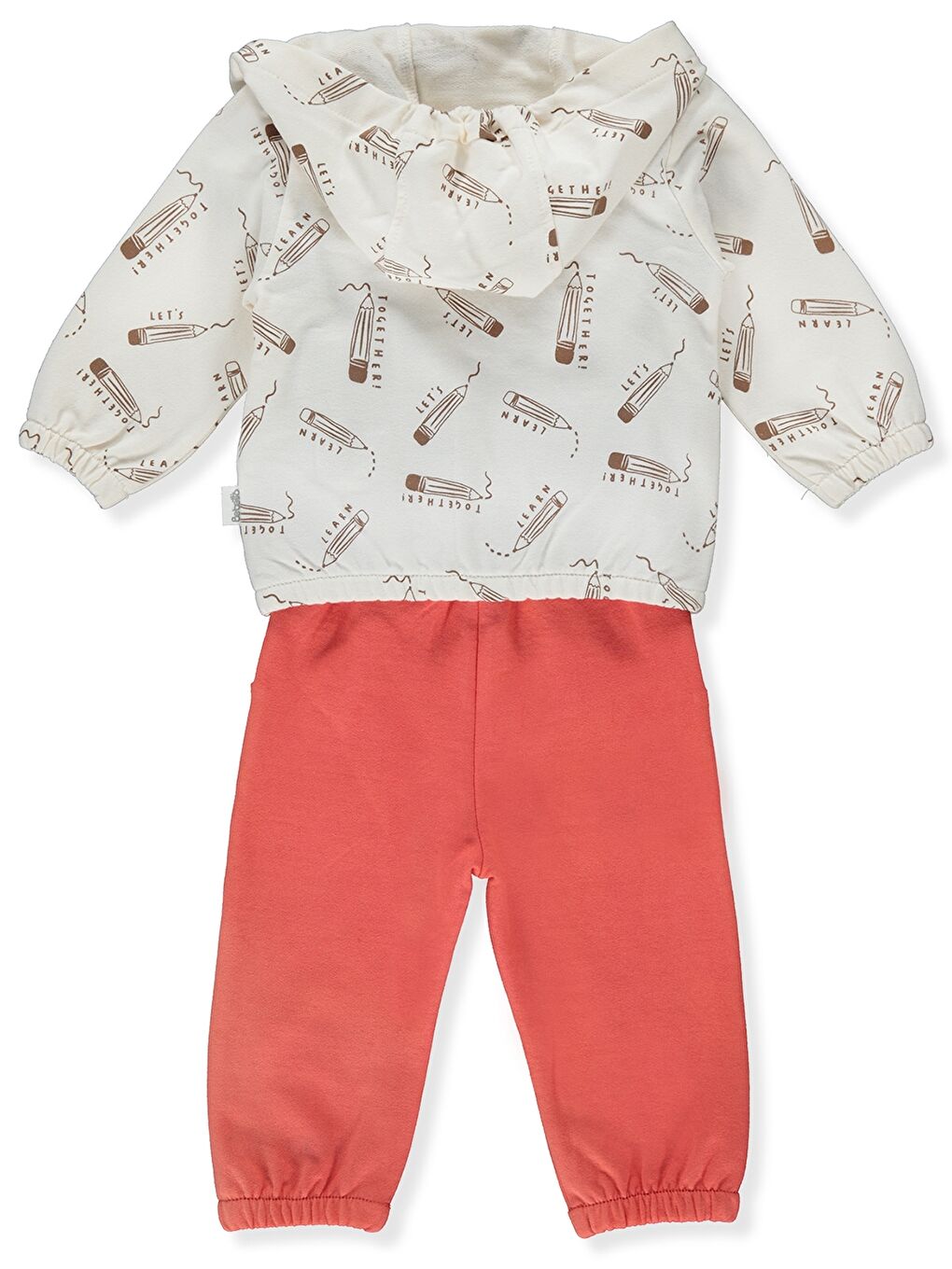 Kırmızı Kapüşonlu Erkek Bebek 3'lü Takım-1