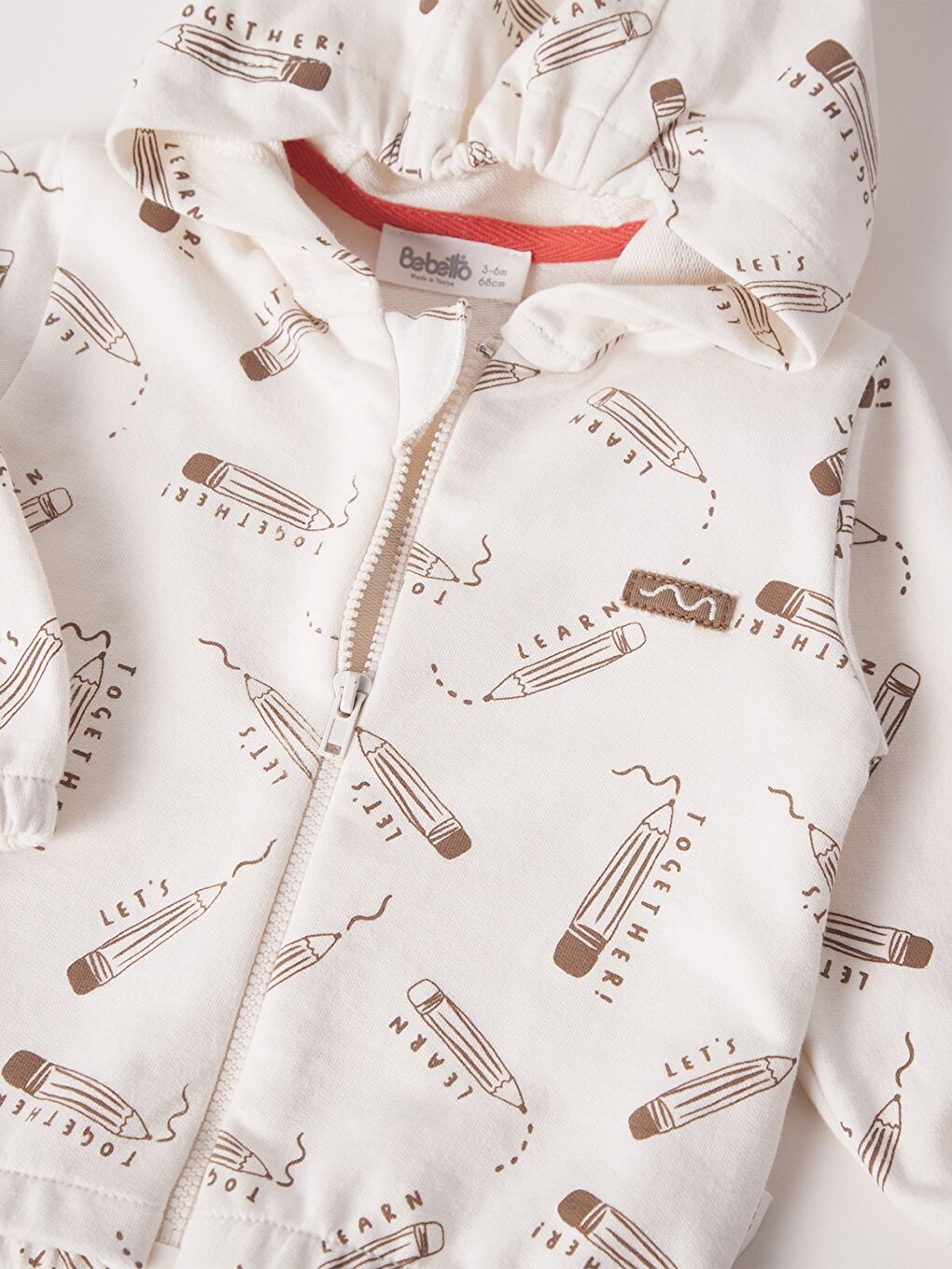 Kırmızı Kapüşonlu Erkek Bebek 3'lü Takım-3