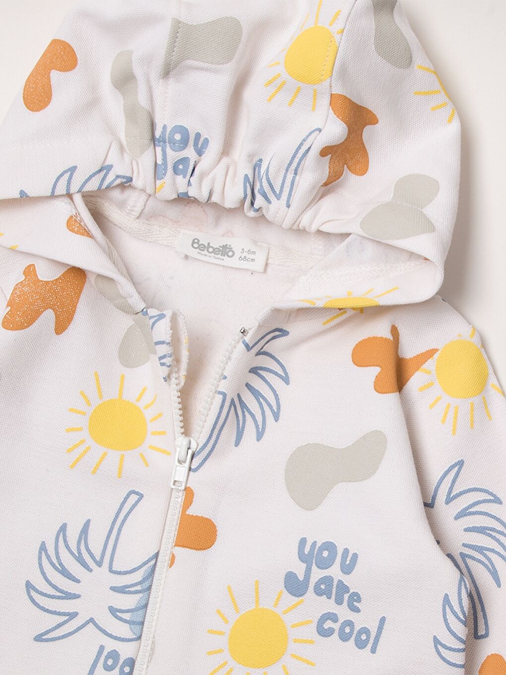 Mavi Kapüşonlu Erkek Bebek 3'lü Takım-2