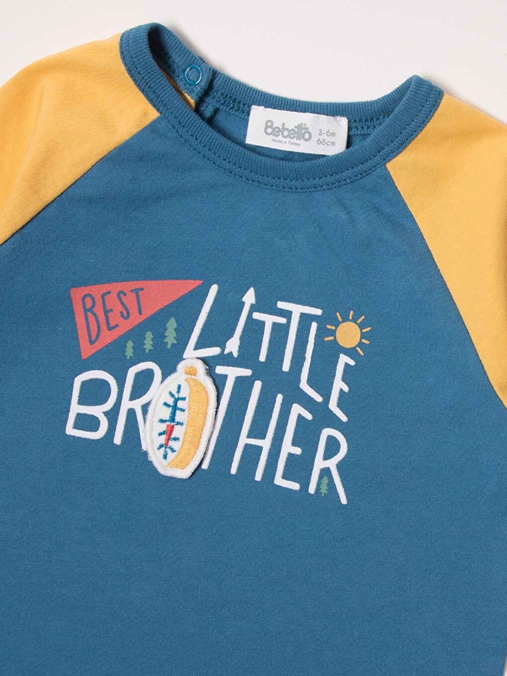 Petrol Bisiklet Yaka Kısa Kollu Erkek Bebek 2'li Takım-2